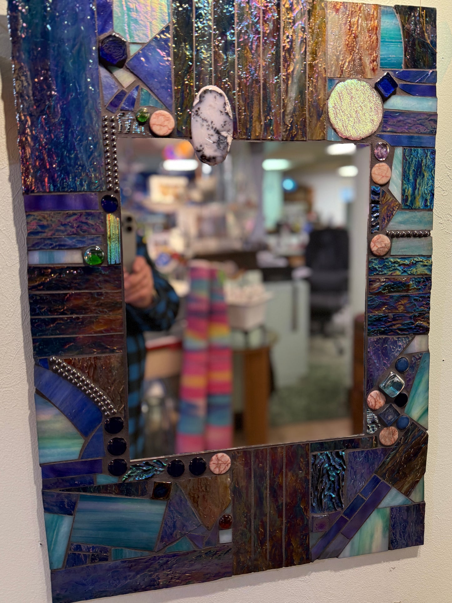 Abstract Glass Mosaic Mirror