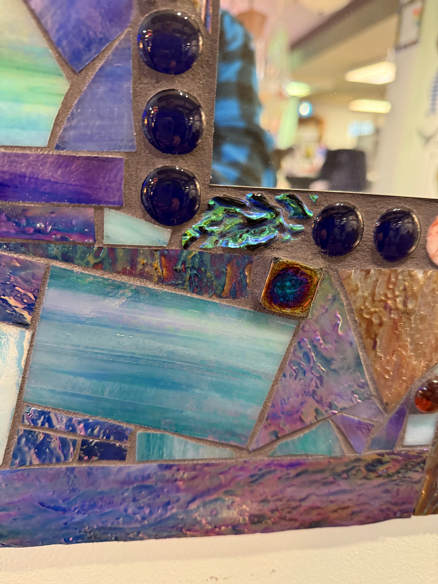 Abstract Glass Mosaic Mirror