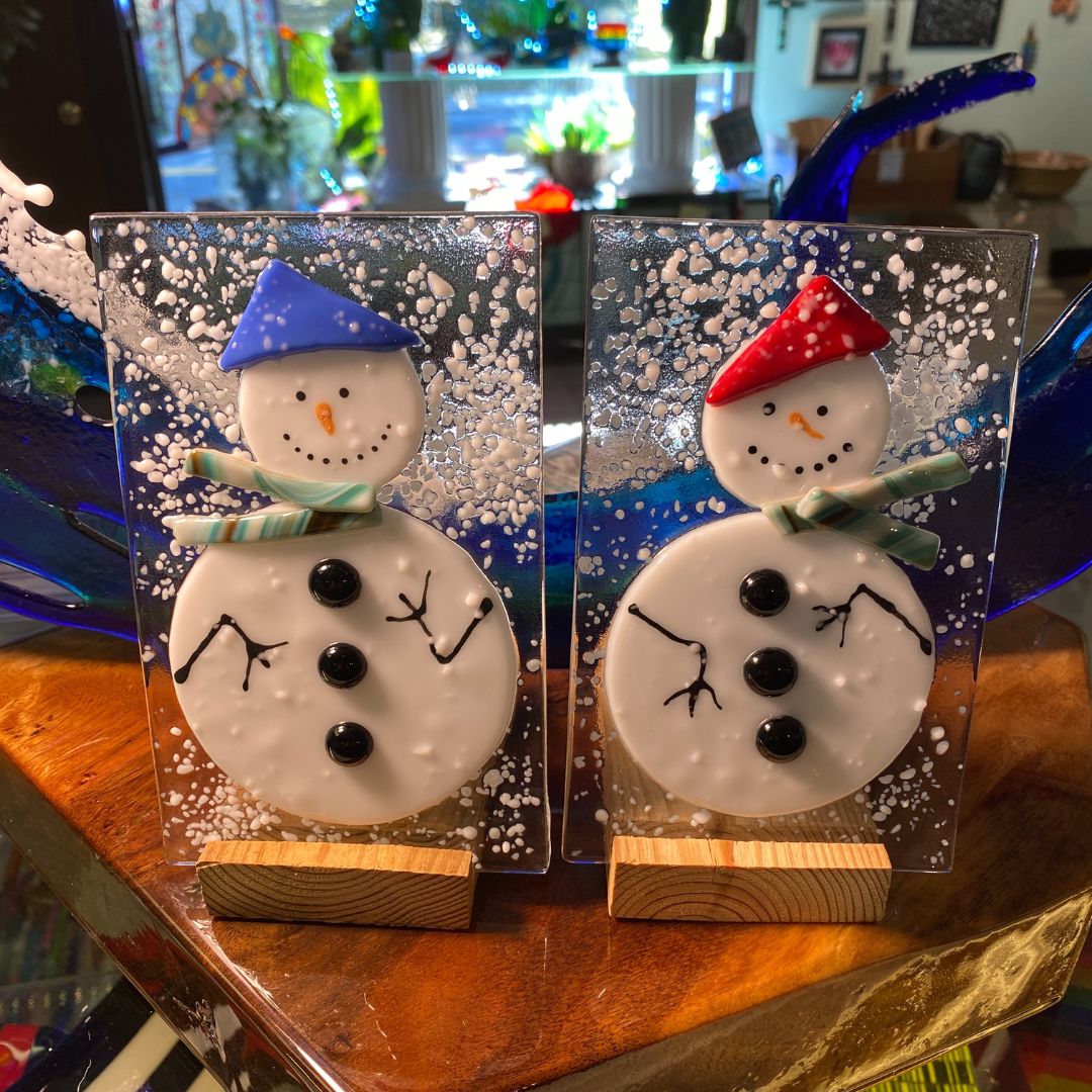 Snowman votive