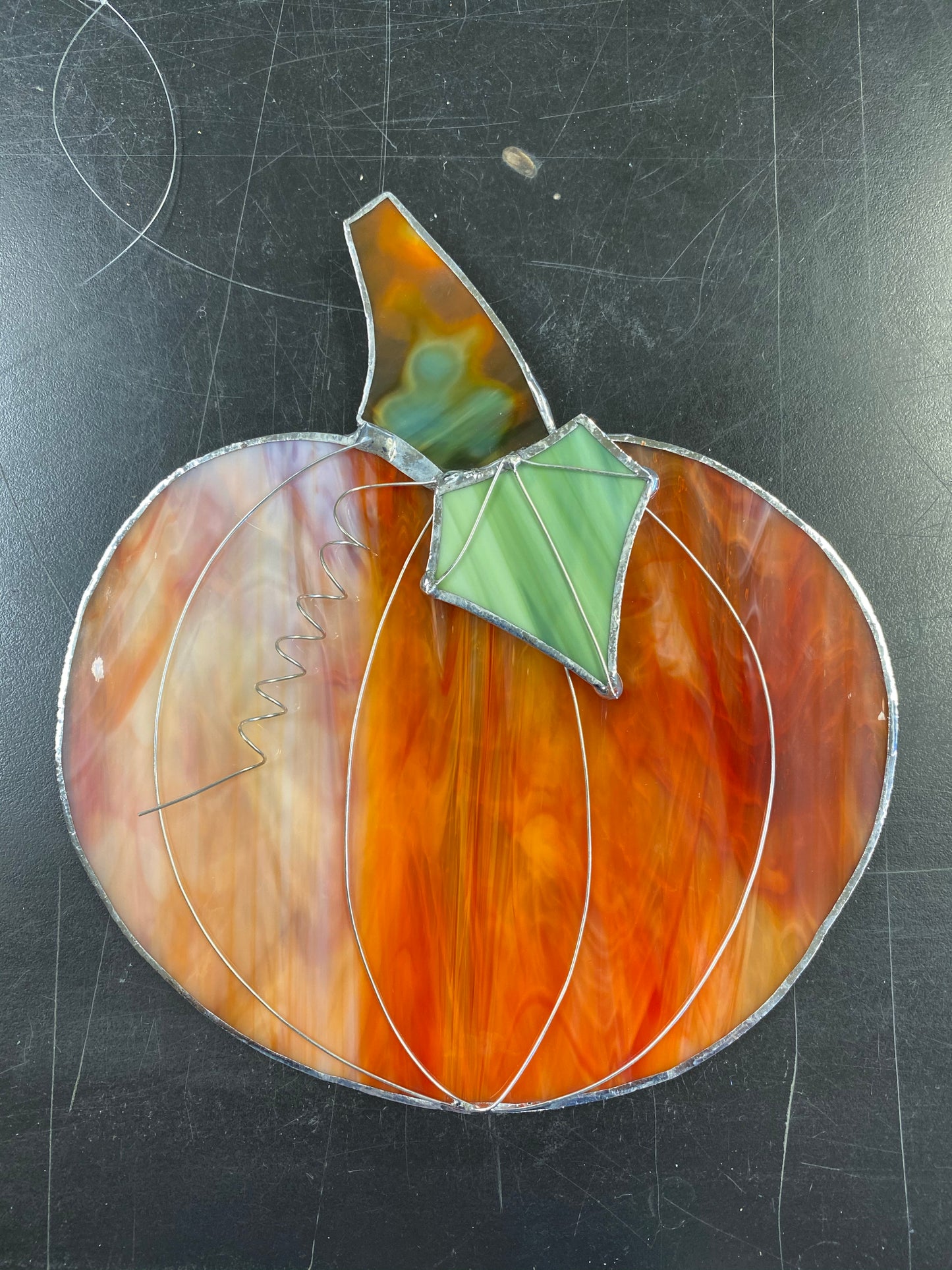 Pumpkin sun catcher