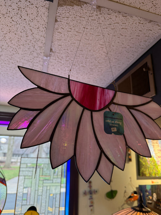 Stained Glass Half Sunflower
